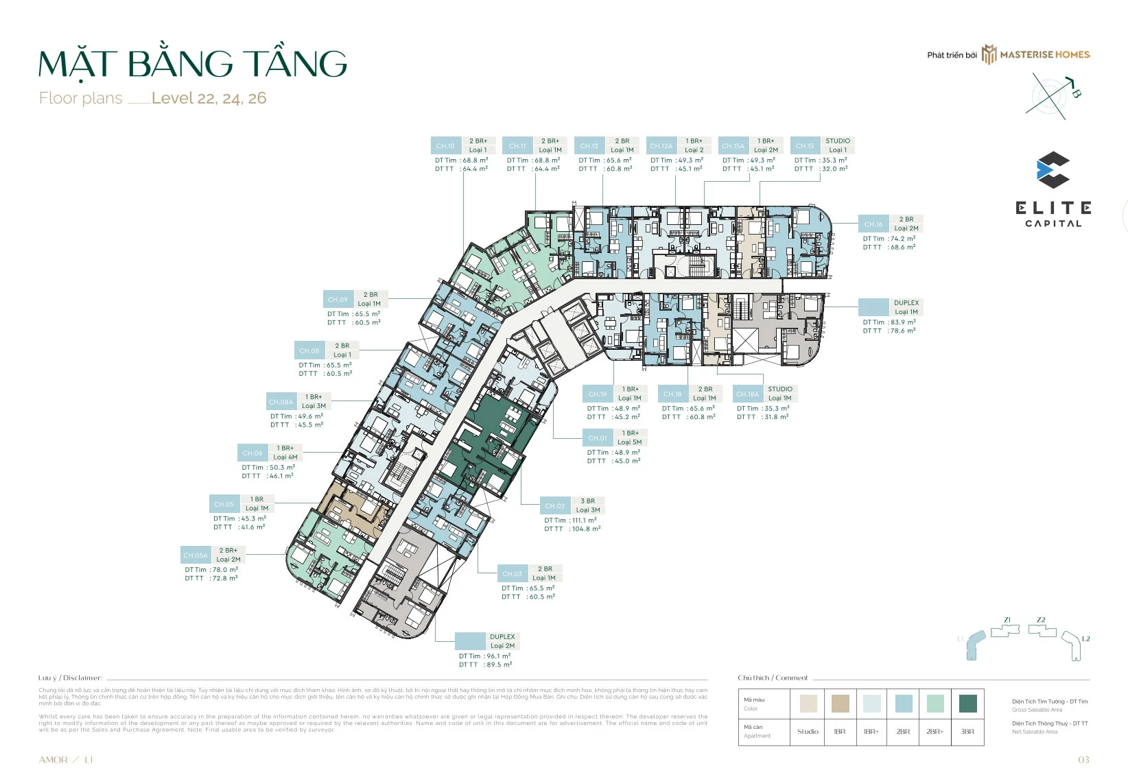 Tầng 22, 24, 26