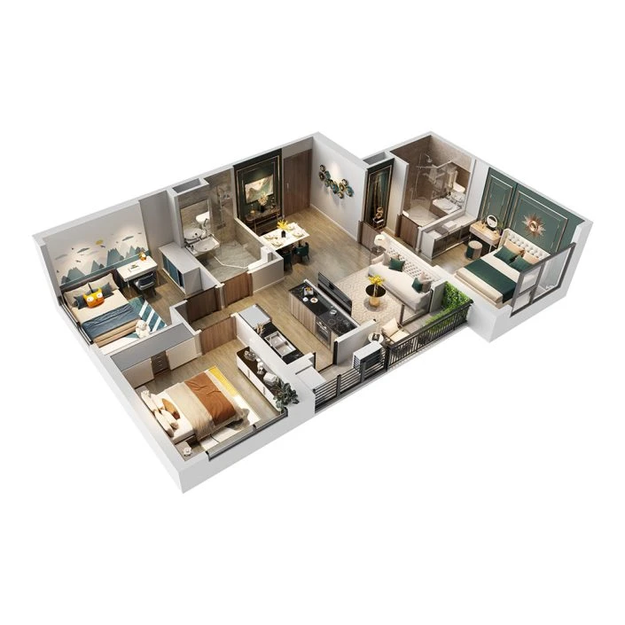 Căn hộ 3PN 81.5 m2