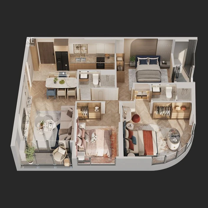 Căn hộ 3PN 97.1 m2