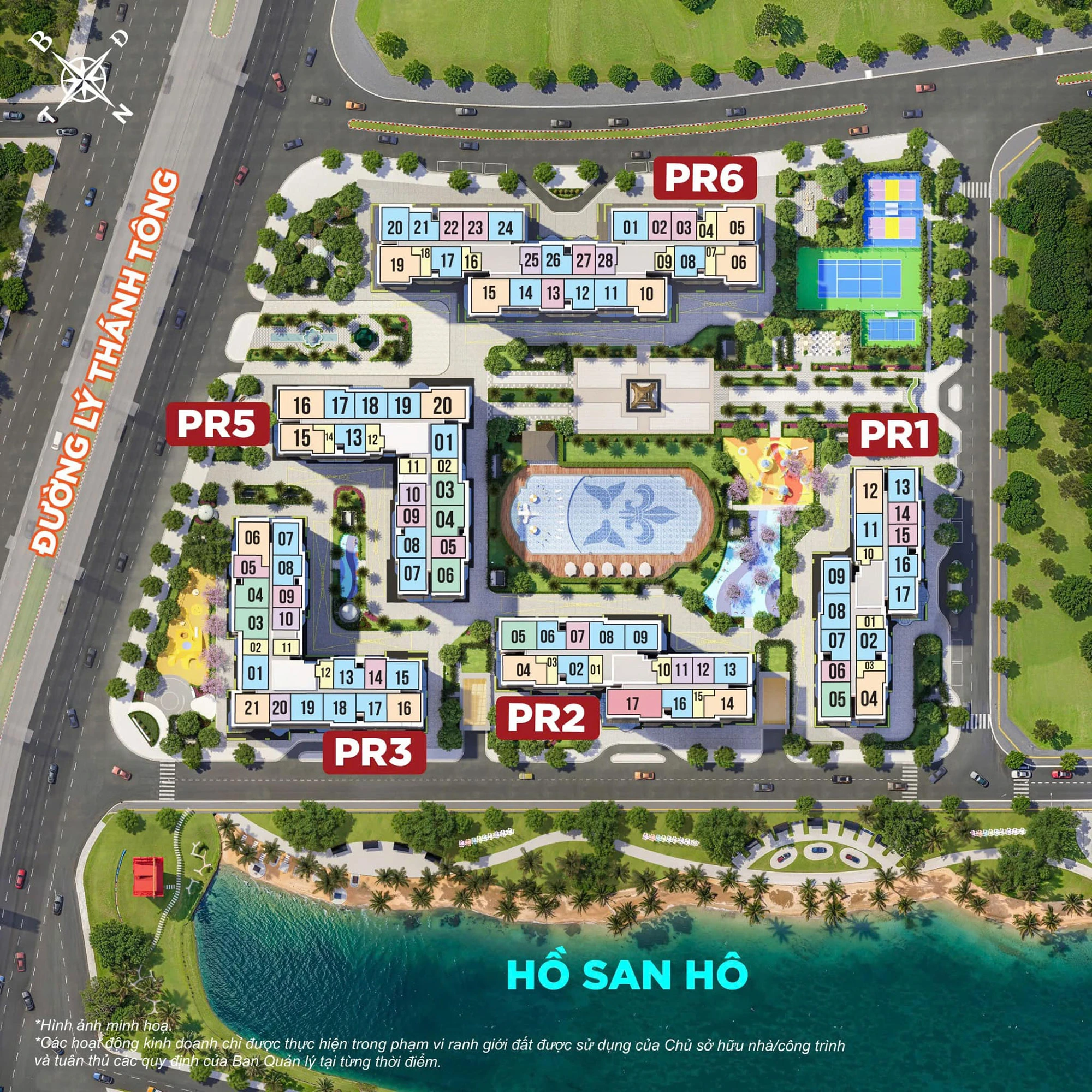 Mặt bằng phân khu The Paris Vinhomes Ocean Park