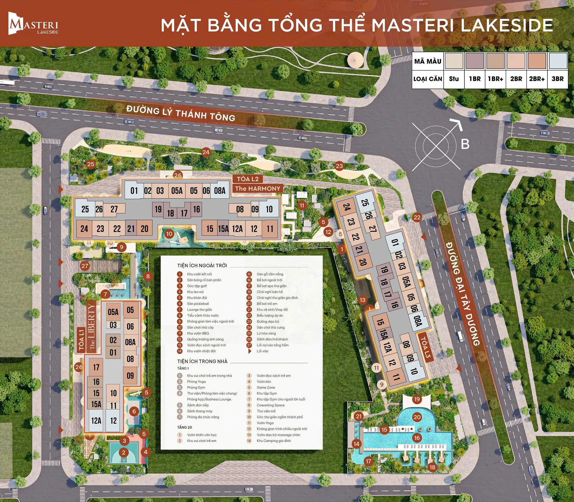 Mặt bằng tổng thể masteri-lakeside