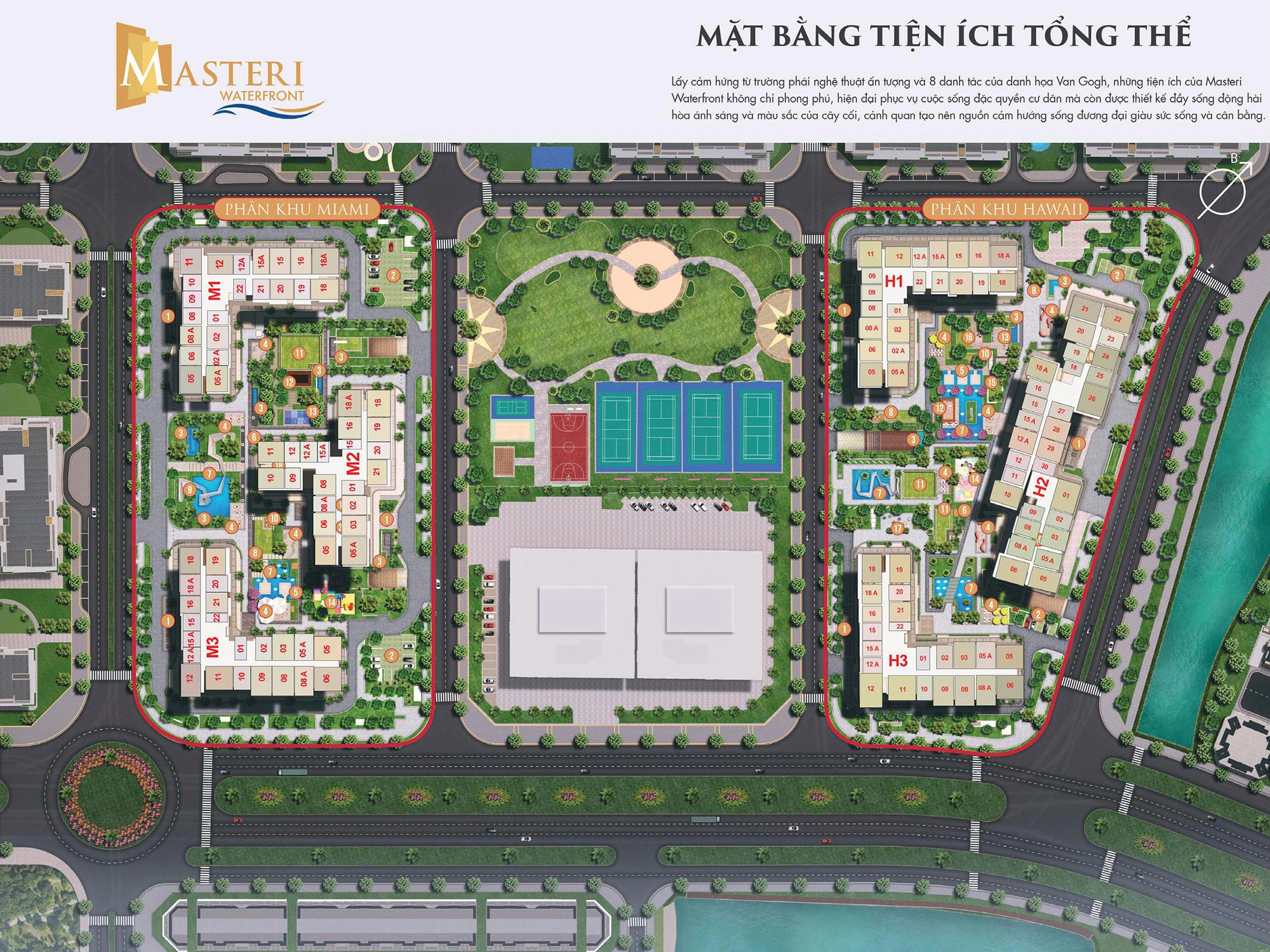 Mặt bằng tổng thể Masteri Waterfront