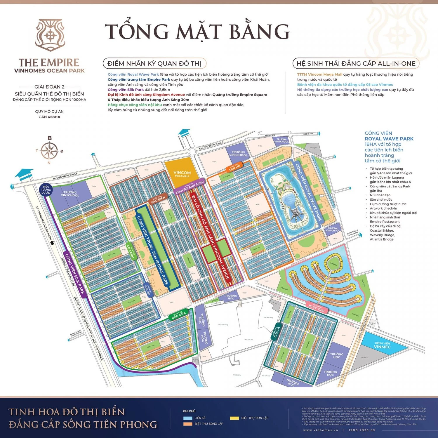 Mặt bằng tổng thể Vinhomes Ocean Park 2