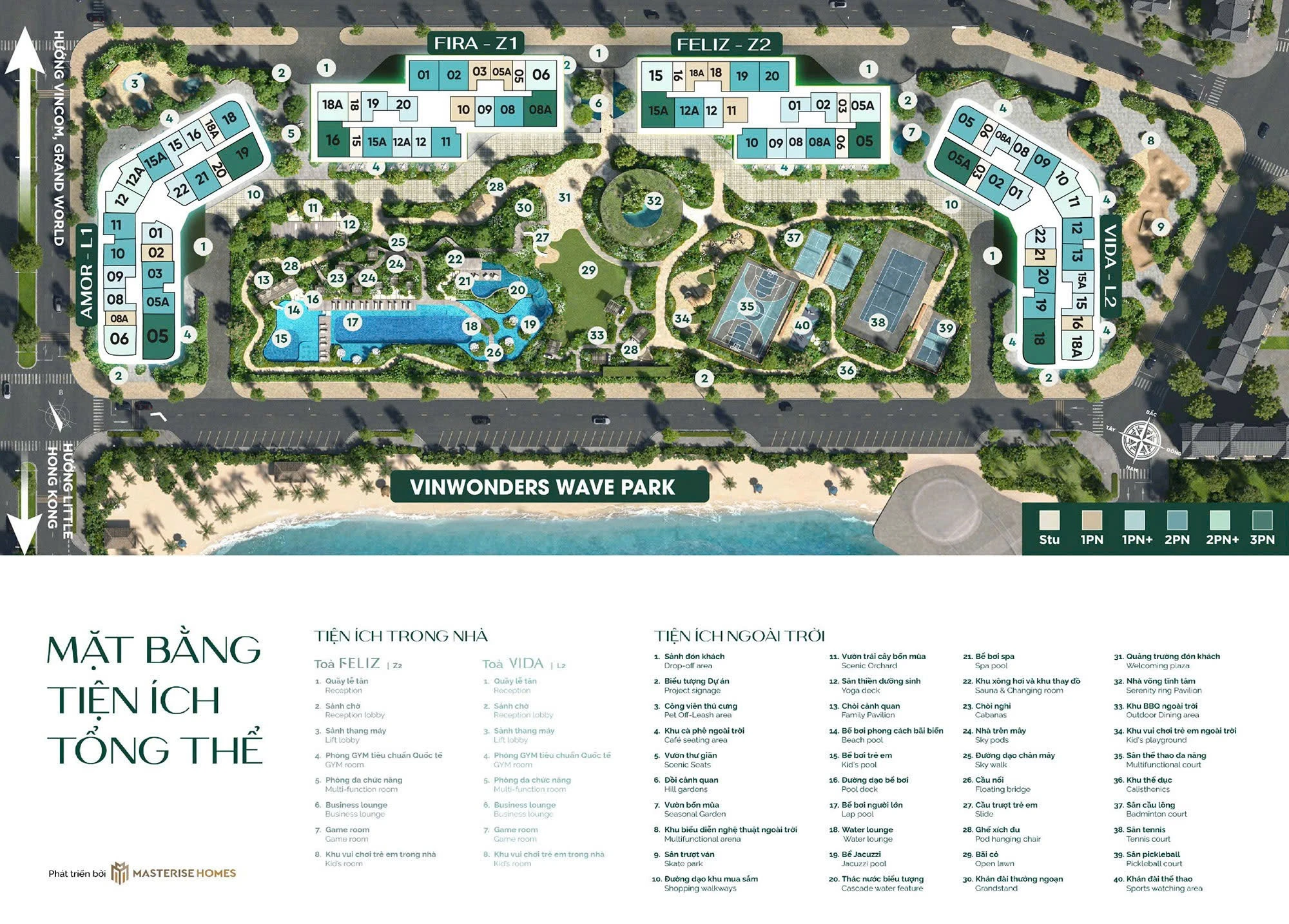 Mặt bằng tiện ích tổng thể