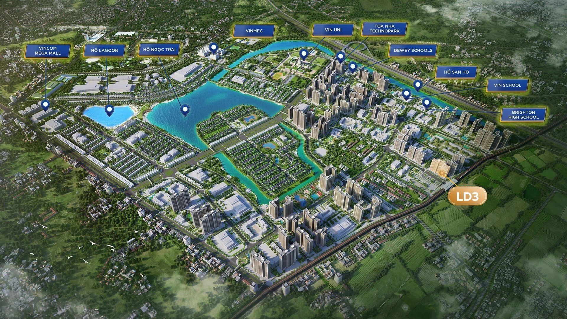 Vị trí tòa LD3 The London