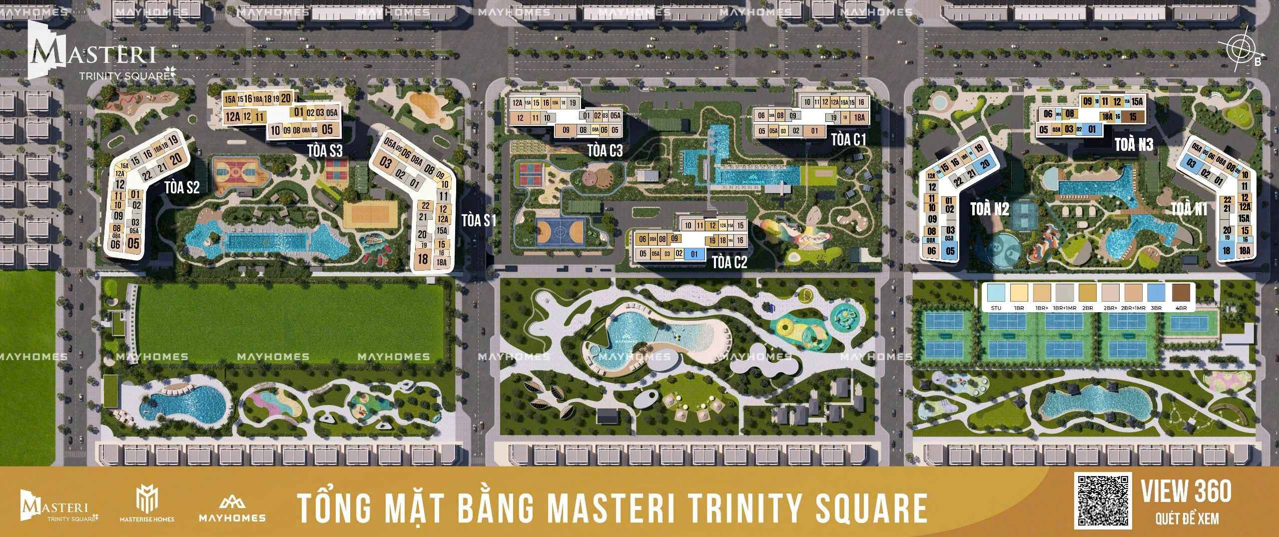 Tổng mặt bằng Masteri Trinity Square