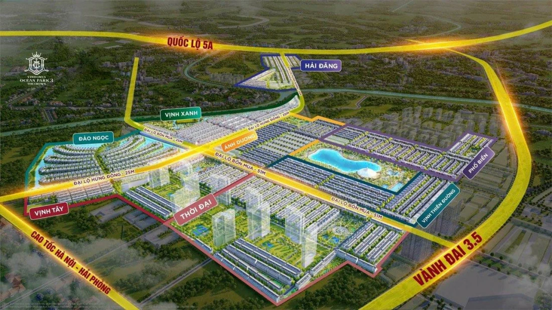 Vị trí Vinhomes Ocean Park 3