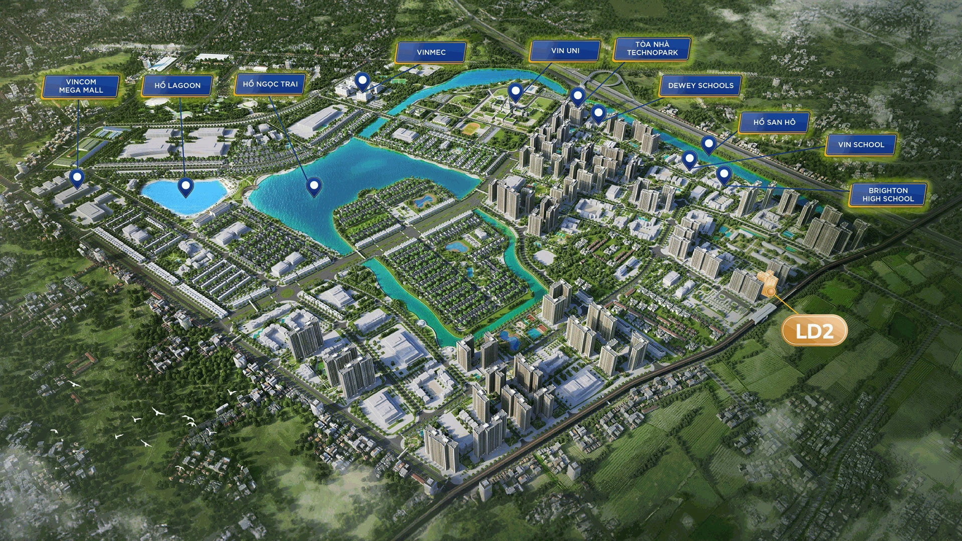 Vị trí tòa LD2 The London