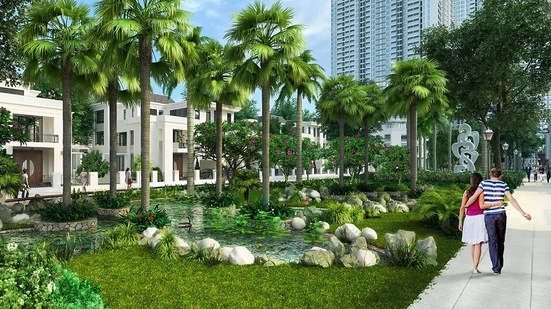 Không gian xanh Vinhomes Gardenia